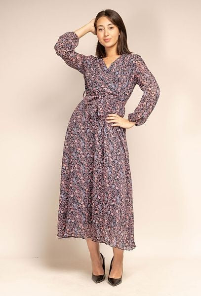 Robe longue à imprimé fleuri