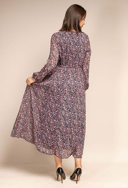 Robe longue à imprimé fleuri