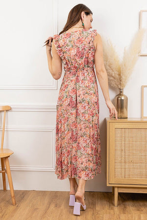 Robe longue à imprimé fleuri