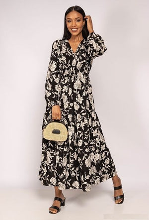 Robe longue à fleurs