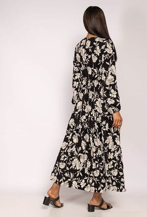 Robe longue à fleurs