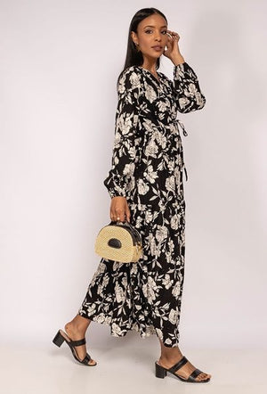 Robe longue à fleurs