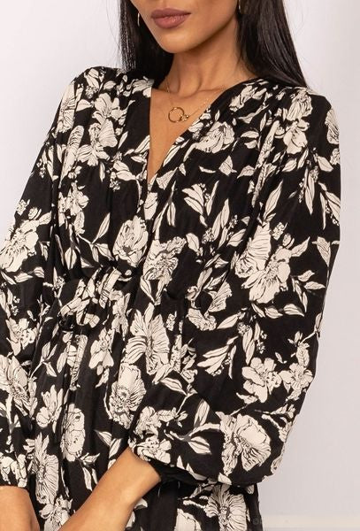 Robe longue à fleurs