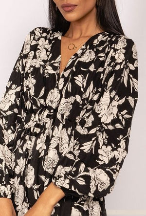 Robe longue à fleurs