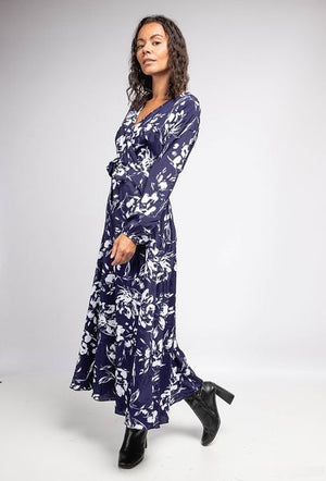 Robe longue à imprimé fleuri