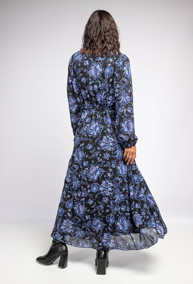 Robe longue à imprimé fleuri